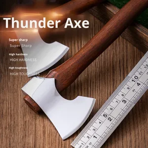 Mini hachette AX de taille moyenne, très vendue, pour le camping, la pêche et la survie - Collection de la série extérieure et domestique, cadeau, petite hachette à manche en bois - Product Image 5
