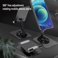 Support de téléphone portable en alliage d'acier au carbone rotatif à 360 degrés avec support pliable en direct paresseux pour une utilisation de bureau ou de tablette