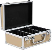 Conception personnalisée vente chaude noir argent couleur porte-monnaie 20pc 30pc 50pc 100pc pièce de stockage boîtier en aluminium pour les collectionneurs de pièces
