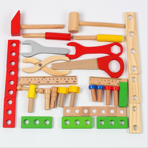 Boîte à outils en <span class=keywords><strong>bois</strong></span> Portable bricolage, jouets pour faire semblant, ensemble de jouets éducatifs pour enfants, nouvelle collection - Product Image 6