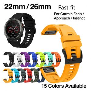 Correa de Repuesto de Silicona <span class=keywords><strong>para</strong></span> Reloj Garmin Fenix <span class=keywords><strong>5</strong></span> 6 7 Instinct 2X, Correa Deportiva de 22mm 26mm - Product Image 4
