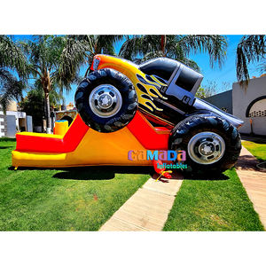 Videur gonflable combiné commercial Big Monster Truck Bounce House avec toboggan pour sauter et s'amuser - Product Image 3