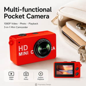 Gravador de Bolso Divertido 16.6g 1080P com Tela IPS de 0.96, 27 Adesivos, 6 Efeitos, USB 2.0 e Cartão SD de 128GB para Crianças, Sala de Aula e Brincadeiras Criativas - Product Image 4