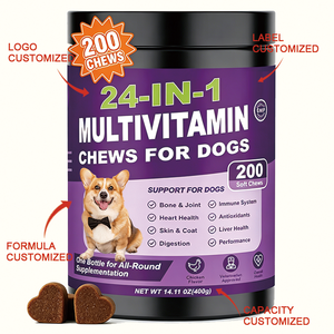 Masticables Blandos Multivitamínicos para Perros 24 en 1, Multifuncionales, 200 Unidades, Envase Mega, para Bienestar Total, Venta al por Mayor - Product Image 2