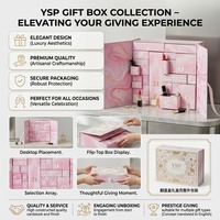 Boîte d'emballage de calendrier de l'avent de Noël rose personnalisée de marque premium à double porte avec tiroirs rigides pour coffret cadeau cosmétique de grande valeur