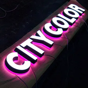 Toptan LED reklam harfler kanal harfler 3d akrilik ışıklı işaretler özel harf Led ışıklar