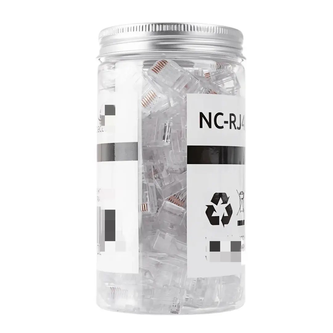 Conector de plástico rj45 de 550ml, recipiente, jarra de tomada rj45, garrafas de conector de rede