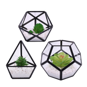 Grosir Set Wadah Terarium Geometris Kaca Mini dari 3 Rak Penanam Meja Modern Kotak Tampilan Dekorasi Hadiah Tengah Meja - Product Image 1