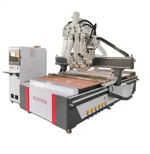 עץ עבודה cnc נתב 4 ראשי atc 3 ציר רב צירים cnc נתב מכונות עם ואקום אבק