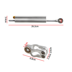 <b>Motorcycle</b> Dual Tube Steering Damper 26Cm Aluminum Alloy <b>Handle</b> <b>Bar</b> Stabilizer For Retrofit Upgrade - Product Image 1