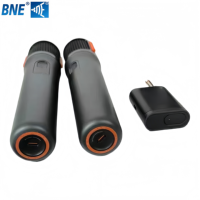 Microphone sans fil UHF professionnel universel, 2 micros dynamiques portatifs avec portée de 100 m pour l'enseignement en église, la scène et les concerts