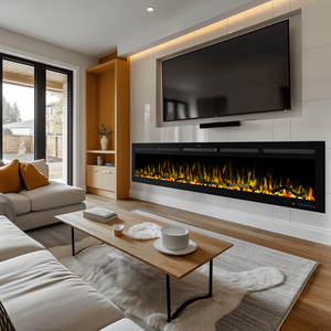 Chimenea Empotrada y de Pared Luxstar de 80 Pulgadas, en Oferta, con Múltiples Colores de Leños, Control Inteligente por Aplicación, Modelo Ef80r Pro - Product Image 3