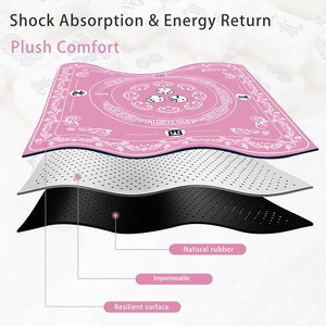 Gedgan Mahjong Mat Elegant Pink Lace Trim | Non-Slip Rubber Gaming Mat Noise Reducer | Mahjong Tiles <strong>Poker</strong> Cards Dominoes <strong>Board</strong> - Product Image 2