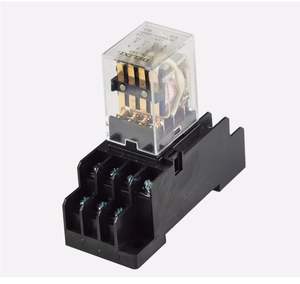 Реле DELIXI серии CDZ9, высокотоковое, высокопроизводительное, AC/DC, 6В, 12В, 24В, 36В, 48В, 110В, 220В, 380В, 10А, 8 контактов, с релейной базой - Product Image 1