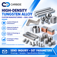 Contrepoids en carbure de tungstène CD, cube, 1-7 pouces, haute résistance à l'usure, haute densité 18g/cc, HRA87.5-93, rectification de précision, sur mesure