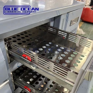 Su misura in acciaio inox <span class=keywords><strong>2</strong></span> <span class=keywords><strong>cassetti</strong></span> 3 porte frigo Freezer da cucina apparecchiature di refrigerazione con modalità di raffreddamento ad aria - Product Image 3