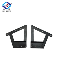 Charnière pliante réglable en métal C13 noir thermolaqué pour meubles, chaise, canapé, cuisine, salle de bain, salon