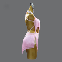 Robe de danse latine professionnelle pour adultes, tutu et jupes sexy, tissu en spandex confortable, costume de scène pour femmes