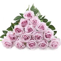 Grand lot de roses fleurs artificielles rouge rose bouquet de roses artificielles réalistes pour les mariages