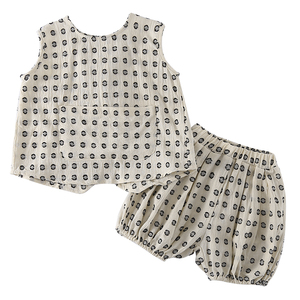 Completo Estivo Due Pezzi per Bambini, Outfit Casual con Canotta per Ragazzi, Novità 2026, Abbigliamento per Neonati, Canotta e Pantaloncini per Ragazze, Set Estivo per Fratelli - Product Image 1