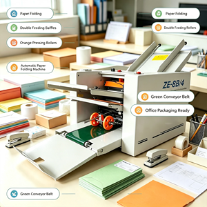 Vente flash - Machine à plier le <span class=keywords><strong>papier</strong></span> automatique multi-plis de haute précision pour brochures A3, documents, usage commercial et bureautique - Product Image 1