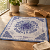 Nouveau Tapis de Mahjong à Motif Floral Personnalisé 2026, Matériau en Caoutchouc Naturel, Tapis de Jeu de Casino Haut de Gamme