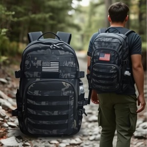 Tactical <b>Backpack</b> Men <b>Black</b> 20-35L Lightweight Outdoor Sports Breathable Waterproof - Product Image 1