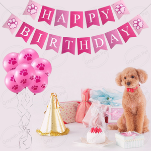 14 Pack Dog Birthday Toy Set Pet Chew Toys Squeaky Plush Dog Toy Puppy Birthday <b>Hat</b> Bandana - Product Image 5