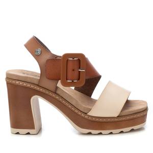 Sandali con Tacco 172843 Beige/Pelle - Product Image 1