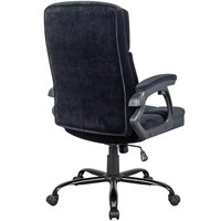 Fauteuil de bureau exécutif moderne en velours noir, dossier haut, ergonomique, confortable, relaxant, pivotant à 360°, vente en gros