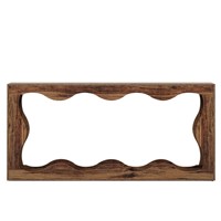 Table console d'entrée en bois massif élégante et luxueuse de style mid-century avec une touche sophistiquée, design moderne pour le salon