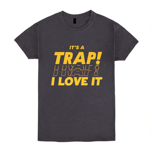 T-shirt Its A Trap grigio scuro da uomo, maglietta promozionale - Product Image 2