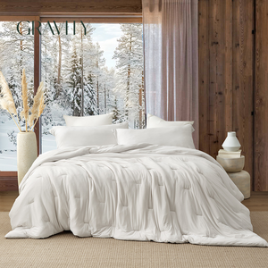 Couette en microfibre grise <span class=keywords><strong>renard</strong></span> bio, confortable, douce, fine, personnalisable, écologique, pour la maison et l'hôtellerie - Product Image 3