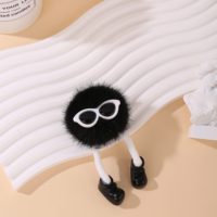 Porte-clés en peluche mignon et durable, avec longues jambes et lunettes de soleil, pendentif en peluche, accessoires pour sac
