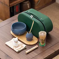 Logo personnalisé, vente en gros OEM, accessoires pour barista, fouet japonais, bol Chawan, outils pour matcha, ensemble de fouets à matcha, kit de 9 pièces