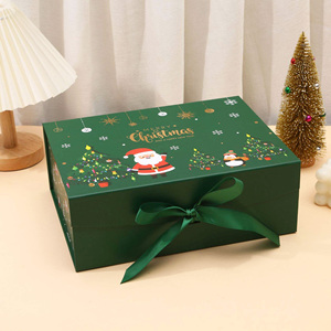 Caja de Papel Magnética Plegable Reutilizable Roja con Asa de Cinta Dorada y Logotipo Personalizado para Regalos Navideños, Perfumes, Cosméticos, Velas - Product Image 3