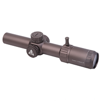 Lunette de tir LPVO Kuiper HD 1.2-6x24IR SFP avec réticule à réglage de valeur 1/2, système Red Win Zero Lock Turret, Wind Hold et Acquisition Rapide.