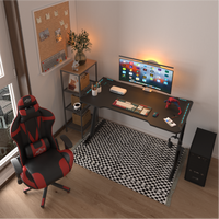 Table de jeu extensible en forme de Z AOR Z5-7, plateau en bois, bande lumineuse RGB, stable, garantie de 2 ans, vente en gros d'usine, certificat