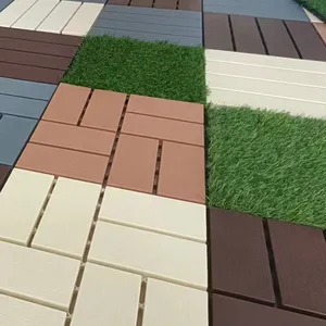 Outdoor Balcony Garden Terrace Splicing Decking Floor Artificial Grass Interlocking Plastic Deck Tiles