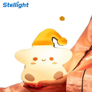 Moderna Luce Notturna LED USB Ricaricabile a Forma di Piccola Stella, Controllo Touch, Luce Calda 2700K, Regalo Divertente per Bambini - Product Image 1
