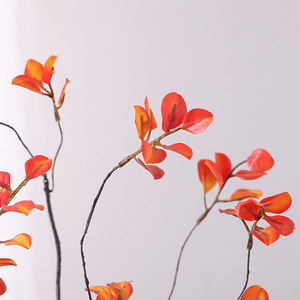 Bouquet de feuilles d'érable artificielles de 55 cm de haut, fleurs en soie rouge pour la décoration de la maison, décoration d'automne - Product Image 4