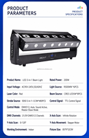 Lampu Sorot LED 3-in-1 Wall Washer Beam Bar dengan Efek Chasing Ideal untuk Konser, Acara Langsung, dan Pencahayaan Latar Panggung