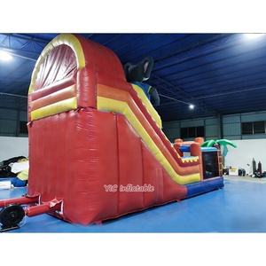 Parcours d'obstacles gonflable <span class=keywords><strong>pas</strong></span> <span class=keywords><strong>cher</strong></span>, animaux tropicaux, pour événements en plein air, sûr, OEM - Product Image 5