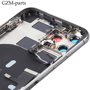 Porte de batterie de téléphone portable pour <span class=keywords><strong>iPhone</strong></span> <span class=keywords><strong>11</strong></span> Pro Max châssis de cadre moyen en verre arrière <span class=keywords><strong>remplacement</strong></span> complet de l'assemblage du boîtier - Product Image 6