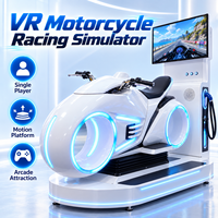 Simulateur de course VR 9D à mouvement complet, machine d'arcade commerciale, prend en charge les derniers jeux de course moto VR pour les centres de jeux VR