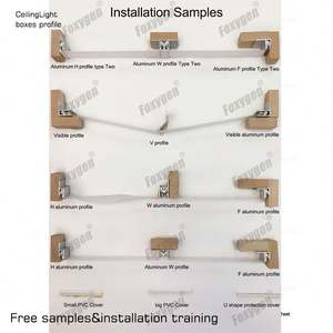 أدوات تركيب الأسقف المعلقة من البي في سي للجدران الداخلية، قطاعات ألمنيوم F H <span class=keywords><strong>M</strong></span> W لأسقف البي في سي القابلة للتمدد لغرف المعيشة المنزلية - Product Image 2