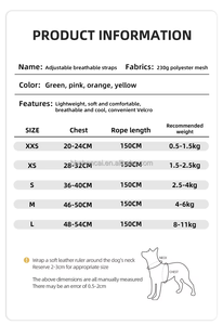 ชุดเสื้อกั๊กและสายจูงไนลอนสะท้อนแสงปรับได้สุนัขขนาดเล็ก XS และ XXS สุนัขบูลด็อกฝรั่งเศสชิวาวาสุนัขเดินกลางแจ้ง - Product Image 5
