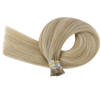 Service OEM ODM Extensions de cheveux naturels pré-collées I-Tips Remy, brun foncé balayage, extensions de cheveux à la kératine invisibles