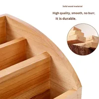 Boîte de rangement de bureau en bois classique, support pour télécommande, étagère, table basse de salon, organisateur de bureau portable