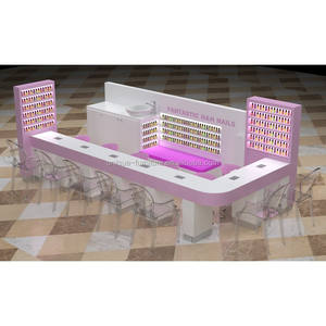 Quiosco de madera con mesa de manicura, muebles para salón de belleza, <span class=keywords><strong>precio</strong></span> de fábrica - Product Image 1